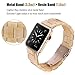 V-MORO Resin Band Compatible with Apple Watch Band 38mm 40mm iWatch Series 4/3/2/1 with Stainless Steel Buckle Copper Replacement Wristband Strap Women Men(Light Cream, 38mm(5''-7.67''))