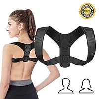 CybGene Back Brace Posture Corrector for Women and Men, Adjustable Body Wellness Posture Support, Upper Back Straightener Under Cloth (Size S/M)