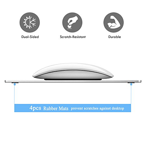 Mouse Pad, Rectangle Aluminum Gaming Mouse Pad with Double Sided Dirty and Water Resistant Non-Slip PU Base Mat for Home, Office and Travel, Micro Sand Blasting Aluminum Surface Fast and Accurate Control Easy to Clean for Computer Laptop & PC - Thumbnail 3