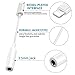 Lightning to 3.5mm Headphone Jack Adapter for iPhone X/8/8 Plus Connector AUX Female Audio Jack Earphone Extender Jack Stereo for iPhone 7/7 Plus Compatible iOS 10.3 or Later (White)
