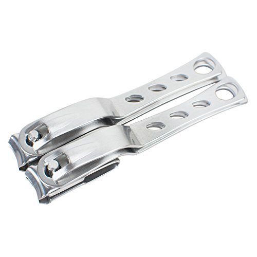 2Pcs Large Size Nail Clippers Nail Clippers Set Thick Finger Toe Nail Cutter Trimming Tool Stainless Steel Nail Art Manicure Pedicure Grooming Tool