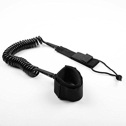 10' Coiled SUP Leash Inflatable Paddle Board Leash with or Without Waterproof Wallet (Only 1pc Ankle Leash)