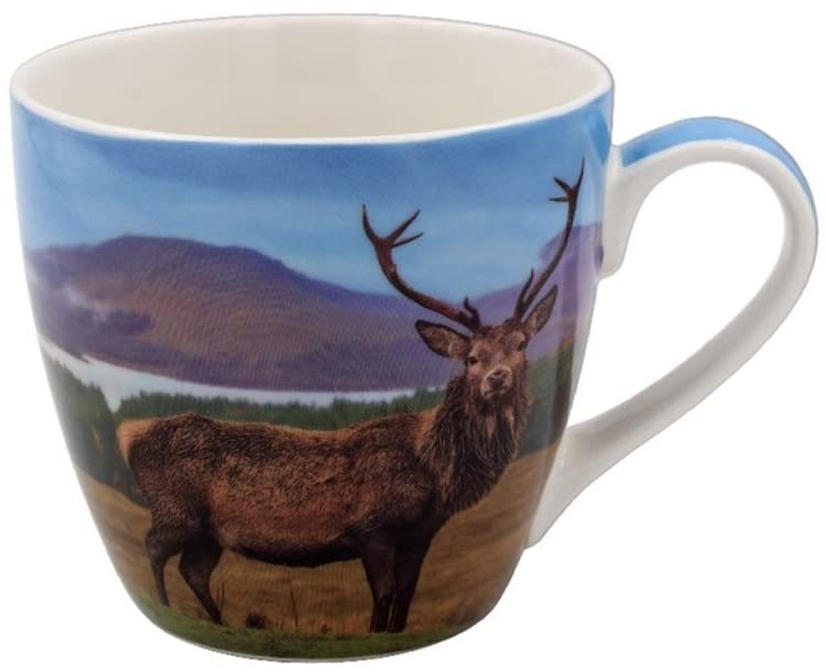 The Leonardo Collection LP94553 Stag Breakfast Mug, Fine China, 13x10x10cm, Boxed