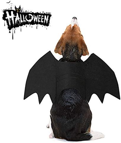 ZHAZA Bat Wings of Pets, Bat Wings for Dogs Cat Costume for Halloween Party Decoration Pet Cosplay,S:Neck13~16in/Chest17~22in