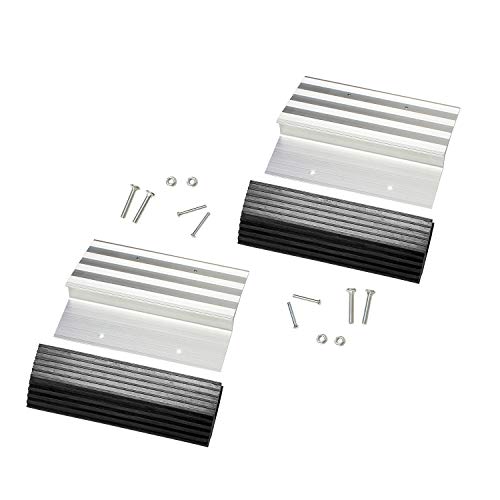 BISupply Aluminum Ramp Kit 12in Truck Ramp Brackets and Rubber Feet