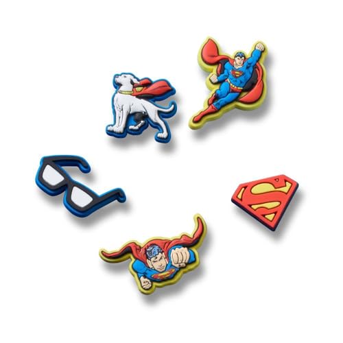 Crocs Superman Lot de 5 breloques unisexes pour chaussures, multicolore, taille unique, multicolore, Taille unique