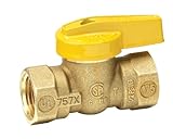 Homewerks VGV-1LH-B3B Premium Gas Ball Valve, Female Thread x Female Thread, Brass, 1/2-Inch