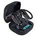 Amuoc Bluetooth Headphones - Wireless Earbuds with Mic HD Stereo Noise Cancelling Waterproof IPX7 for Sport Running Gym - Earphones Compatible (Over The Ear, Black)