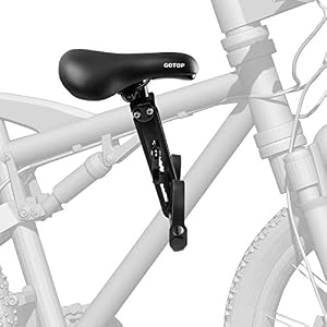 Go Top Front-Mounted Bicycle Seats,Child Bike Seat, Bike Kids Seat Compatible with All Adult MTB – for Children 2–5 and…