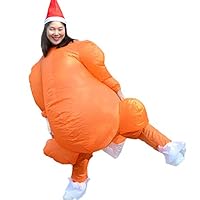 helegeSONG Turkey Costume, Thanksgiving Day Christmas Halloween Inflatable Turkey Shape Cosplay Clothes, Party Costume Photography Prop