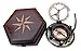 MAH Brass Magnetic Sundial Compass for Birthday, Grandfather, Baptism, Father's Day, Partner, Best Man, Anniversary, Farewell, Graduation, Christmas, Home Décor Vintage Style Sundial with Gift Box.