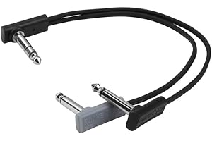 ROCKBOARD BY WARWICK RockBoard Flat Patch Y-Splitter Cable - 20 cm / 7 7/8" Black