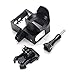 Nechkitter Anti-Exposure Frame with Lens Hood for GoPro Hero4 Hero3 3+, Black Frame Mount Housing with Quick Release Buckle and Thumbscrew (Black)