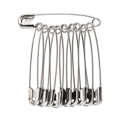 image for WhopperIndia 2” Heavy Duty Safety Pins Extra Strong and Large Steel 