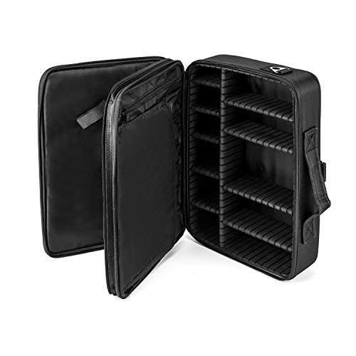 Royal Brands Travel Makeup Case, Hobby Organizer Professional Cosmetic Makeup Bag Organizer Accessories Case Tools (Small (9.5x9x10), Black)