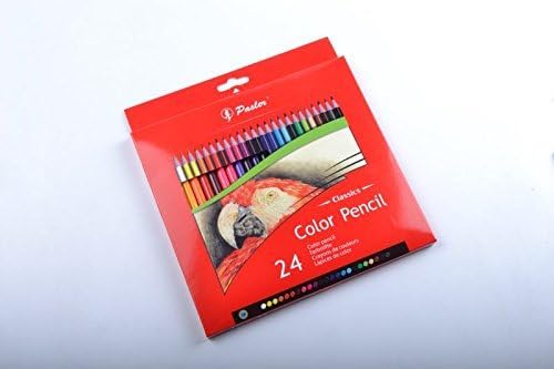Pasler Color Pensils Set of 24 Pre-Sharpened Colored Pencils for Adult Kids Coloring Books Drawing Pencil Art Set