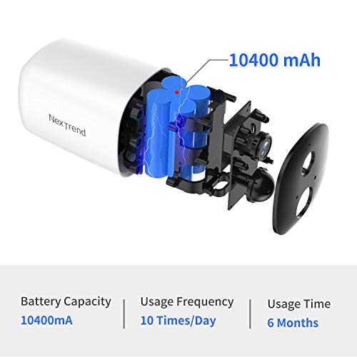 [10400mAh]Battery Operated Outdoor Wireless Security Camera,NexTrend 1080p Indoor WiFi IP Camera,6 Months Usage Survelliance Cameras w/Night Vision 2-Way Audio PIR Alert TF Card Slot for Home/Baby/Pet - Thumbnail 2