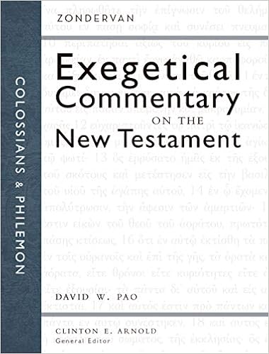 Colossians And Philemon Zondervan Exegetical Commentary On The New Testament David W Pao Clinton E Arnold Amazon Com Books