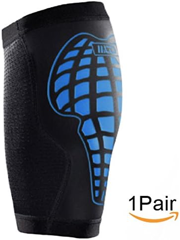 Ecourban Calf Compression Sleeves (1 Pair)- Calf Guard Shin Splints Sleeves - Unisex, Blue, M