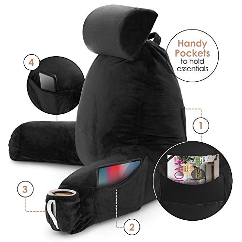 Nestl Reading Pillow Covers, (Cover ONLY) Extra Large Bed Rest Pillow with Arms Cover