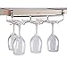 GeLive Under Cabinet Wine Glass Hanger, Adjustable Stemware Holder, Drying Rack Organizer for Bar, Kitchen, Stainless Steel, Needn't Drilling Screw