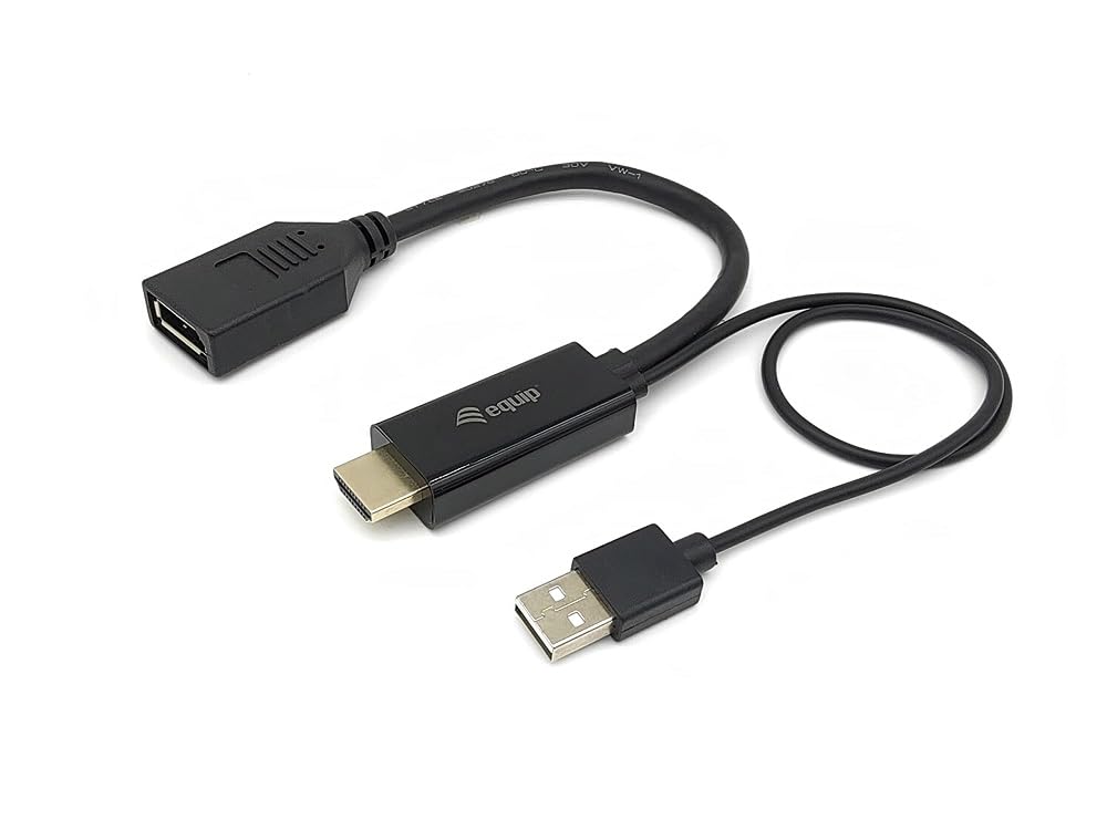 Equip 119039 HDMI Adaptor Displayport Male/Female 0.15 m 4K / 60 Hz/Black