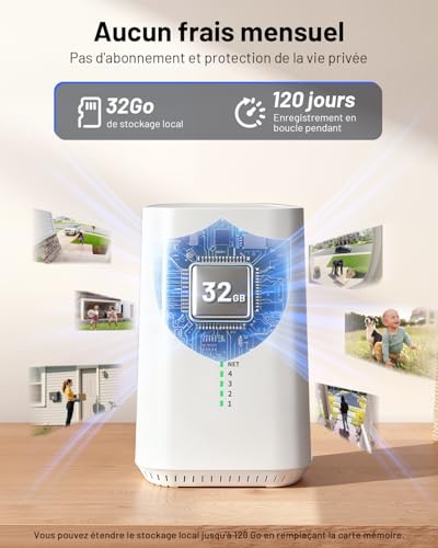 BOOPEX 2K Outdoor Surveillance Camera with Solar Battery, 2 Camera Kit with Base Station, 360° PTZ Wireless Camera with 32G Local Memory, No Charge, AI Detection, Vision