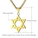 U7 Jewish Jewelry 18K Gold Plated Star of David Pendant Necklace Chain Israel Necklace for Men