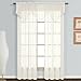 United Curtain Monte Carlo Sheer Window Curtain Panel, 59 by 108-Inch, Egg, Set of 2