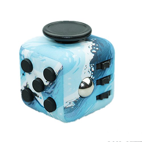 Fidget Dice Anti-anxiety and Depression Cube for Children and Adults (Sea Blue)