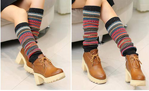 Lucky staryuan Women Set of 3 Wool Knit Leg Warmer Boot Warmer (Style 1)