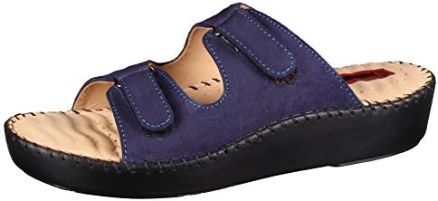 blue leather sandals womens