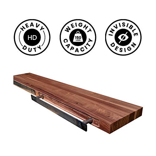 24" Solid Steel Heavy Duty Floating Shelf Bracket Made in The USA