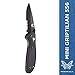 Benchmade - Mini Griptilian 556 EDC Manual Open Folding Knife Made in USA, Drop-Point Blade, Serrated Edge, Coated Finish, Black Handle