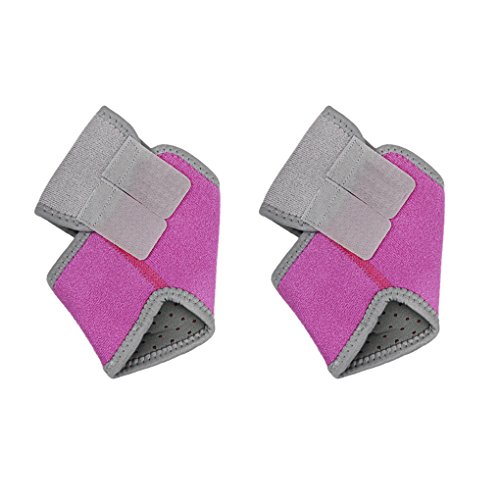 Girls Kids Adjustable Compression Ankle Support Outdoor Sports Breathable Running Cycling Skating Dance Ankle Brace Protector Guard, 1 Pair, Rose