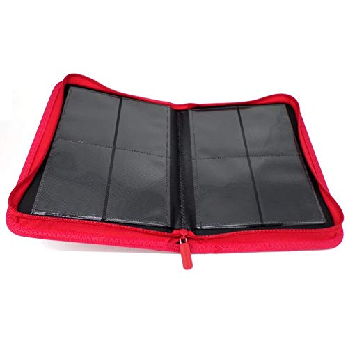 docsmagic.de Pro-Player 4-Pocket Zip-Album Red - 160 Card Binder - MTG - PKM - YGO