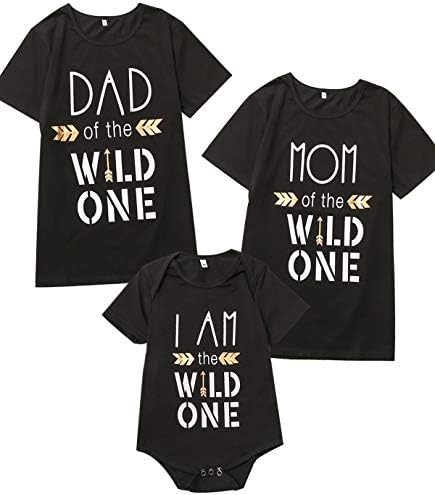 Wild One Dad Mum Son Daughter Family Matching T-Shirt