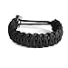 Gonex Premium Paracord Bracelet Excellent 550 Cord Parachute Cord Bracelet with Fire Starter &Eye Knife for Hiking Camping Advanture Fits 8-10 Inch Wrist (Black)
