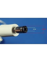hanvex hdcq12 W 12 ft 2.1 mm x 5.5 mm DC Plug Cable de extensión para el adaptador de alimentación de 12 V y más, 20 AWG Cable de alimentación para CCTV, LED, Color blanco