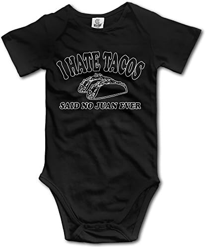 I Hate Tacos Said No Juan Ever Funny Baby Onesie Cute Cartoon Logo Print Limited Baby Bodysuit Onesies