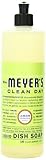 Mrs. Meyer's Clean Day Dish Soap, Lemon Verbena, 16-Ounce Bottles (Case of 6)