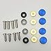 Set of 4 Anti Rust Resistant Stainless Steel Screw+Blue Aluminum Screw Caps not Plastic Cap for License Plate Frame