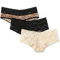 Mae Women's Lace Cheeky Hipster Panty, 3 pack