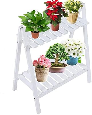 Soporte para Plantas de Madera, Sala de Estar de Madera Maciza de ...