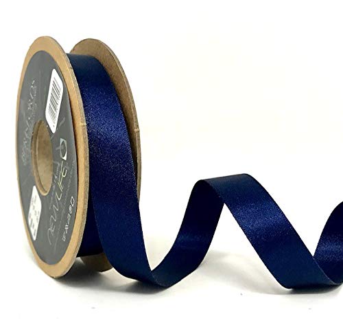 Berisfords 15mm 13 Navy NewLife Satin Ribbon 100% Recycled 20m reel