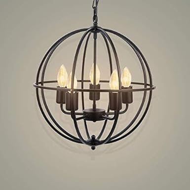 DECKEY Industriell Retro Pendelleuchte Hängelleuchte Schmiedeeisen