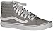 Vans Women's Sk8-Hi Slim Foil Metallic Skate Shoes-Foil Metallic Silver