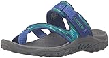 Skechers Women's Reggae-Brush Strokes Toe Ring Sandal, Blue/Green, 8 M US