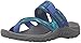 Skechers Women's Reggae-Brush Strokes Toe Ring Sandal, Blue/Green, 8 M US