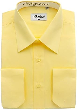 neon yellow mens dress shirt $51 Calabrum Men's Yellow Modern Performance Dress Shirt Size 15-15.5 33/34